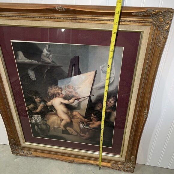 Print by Angelica Kauffmann Framed With Glass Front 30” X 25.5” - Picture 7 of 8